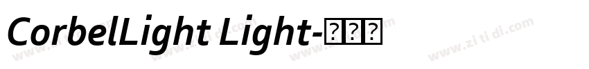 CorbelLight Light字体转换